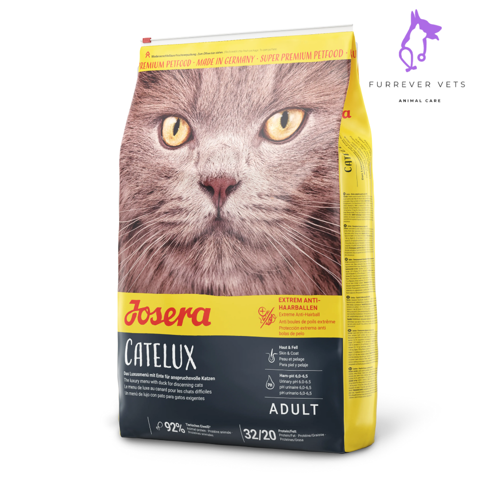 Josera Catelux Adult Cat Food 2kg – Anti-Hairball Duck Dry Food