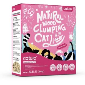 Natural Wood Clumping Cat Litter - Odour control plus Pellet