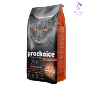 Prochoice Sterilised Cat Food Salmon Shrimp 2KG – Turkey Imported
