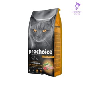 Prochoice Pro 32 Sterilised Adult Cat Food – Chicken & Rice – 2KG