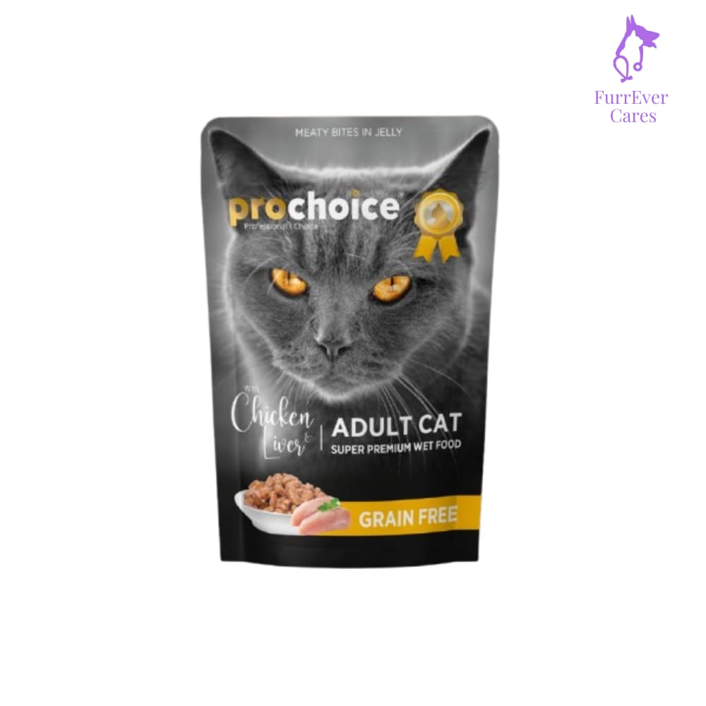 Prochoice Chicken & Liver Cat Food in Jelly – 85g Pouch Turkey