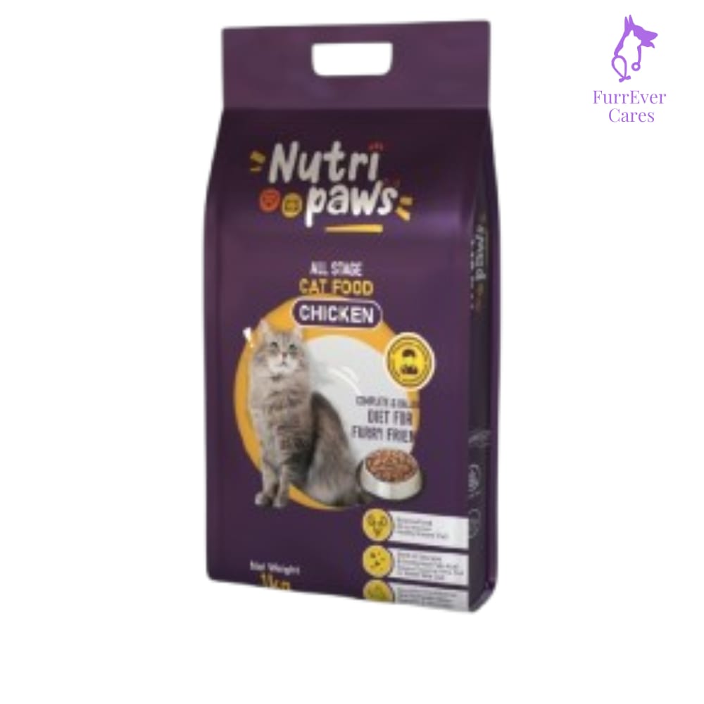 Nutri Paws Chicken Cat Food 1kg All Life Stages Pakistan Nutri Paws Cat Food for Kittens and Adult Cats Karachi