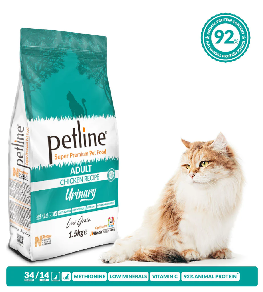 PETLINE SUPER PREMIUM ADULT URINARY CAT FOOD CHICKEN SELECTION 1.5kg - Image 2