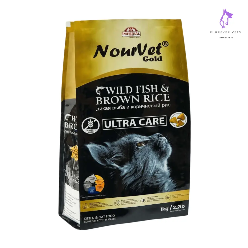 NourVet Gold Ultra Care Cat Food – Wild Fish & Brown Rice (500g 1kg)
