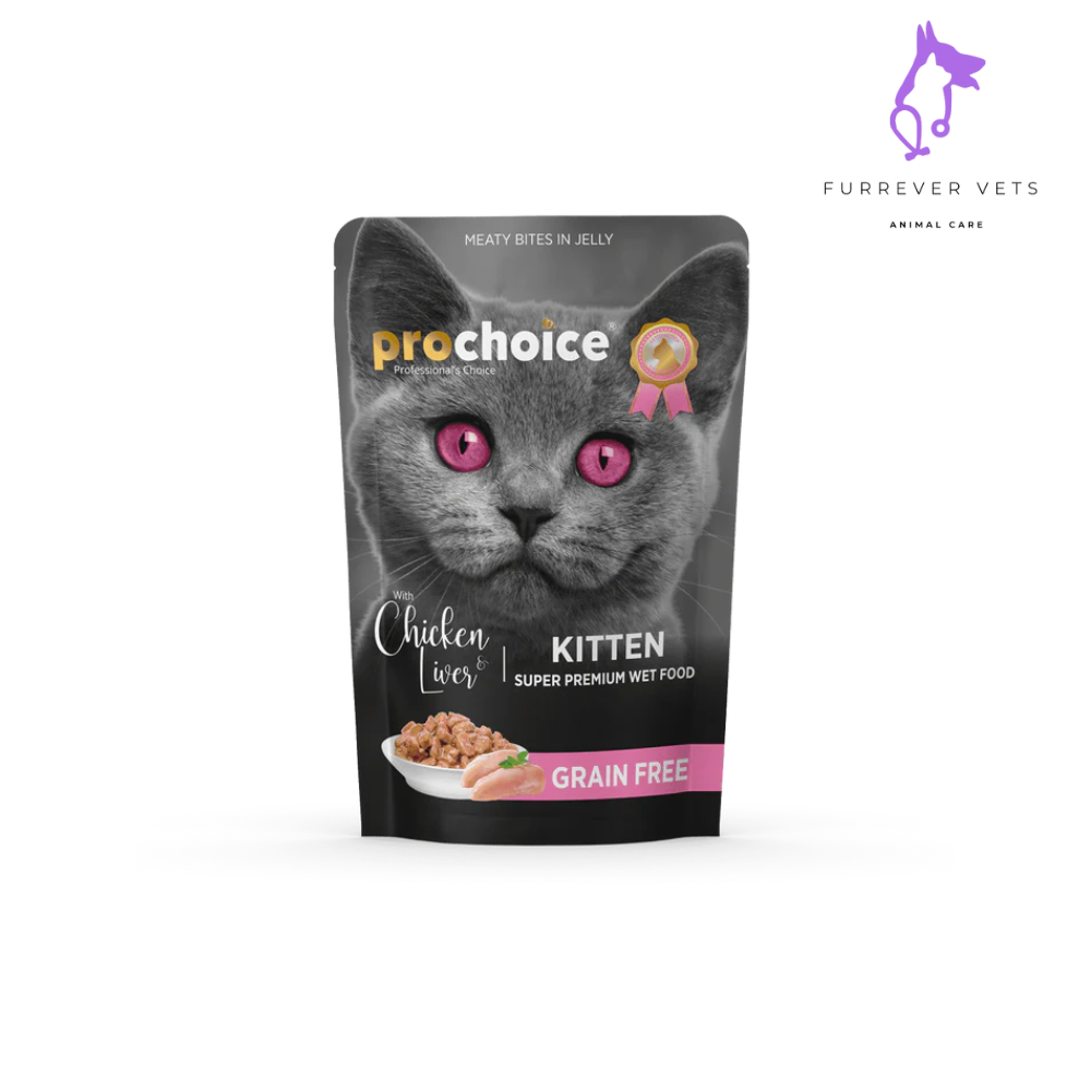 Prochoice Kitten Chicken & Liver Wet Cat Food in Jelly – 85g Pouch